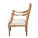 bali & pari Garridan Traditional French Beige Fabric and Honey Oak Finished Wood Accent Chair - SEA672-Light wood-NAT01/White-F00