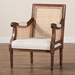 bali & pari Desmond Traditional French Beige Fabric and Walnut Brown Finished Wood Accent Chair - SEA687-Medium tone-NAT02/White-F00