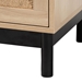 Baxton Studio Cherelle Mid-Century Modern Light Brown and Black 2-Drawer End Table - SR221276-Wooden-ET