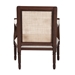 bali & pari Garridan Traditional French Beige Fabric and Dark Brown Finished Wood Accent Chair - SEA672-Dark wood-NAT03/White-F00
