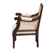 bali & pari Desmond Traditional French Beige Fabric and Dark Brown Finished Wood Accent Chair - SEA687-Dark wood-NAT03/White -F00