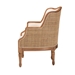 bali & pari Elizette Traditional French Beige Fabric and Honey Oak Finished Wood Accent Chair - SEA689-Light wood-NAT01/White-F00
