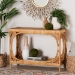 bali & pari Ramona Modern Bohemian Light Honey Rattan Console Table - DCWH1001-Light Honey Rattan-Ramona Console Table