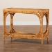 bali & pari Ramona Modern Bohemian Light Honey Rattan Console Table - DCWH1001-Light Honey Rattan-Ramona Console Table