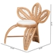 bali & pari Gresham Modern Bohemian Natural Rattan Leaf Accent Chair - Leave-Natural-AC