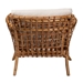 bali & pari Babette Modern Bohemian Natural Brown Rattan Arm Chair - DCWH 10015-Mina/White Cushions-CC