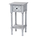 Baxton Studio Gellert Classic and Traditional Grey Finished Wood 1-Drawer End Table