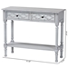 Baxton Studio Gellert Classic and Traditional Grey Finished Wood 2-Drawer Console Table - JY23A093-Grey-Console Table