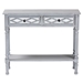Baxton Studio Gellert Classic and Traditional Grey Finished Wood 2-Drawer Console Table - JY23A093-Grey-Console Table