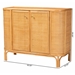 bali & pari Serissa Modern Bohemian Natural Brown Rattan 2-Door Storage Cabinet - Tibem-Rattan-Cabinet