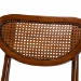 Baxton Studio Giuliana Mid-Century Modern Walnut Brown Finished Wood and Woven Rattan 5-Piece Dining Set - RH253C-Walnut Rattan-Round-5PC Dining Set