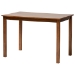 Baxton Studio Jeriah Mid-Century Modern Walnut Brown Finished Wood and Woven Rattan 5-Piece Dining Set - RH253C-Walnut Rattan-Rectangle-5PC Dining Set