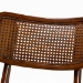 Baxton Studio Estera Mid-Century Modern Walnut Brown Finished Wood and Rattan 5-Piece Dining Set - RH254C-Walnut Rattan-Rectangle-5PC Dining Set