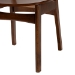 Baxton Studio Estera Mid-Century Modern Walnut Brown Finished Wood and Rattan 5-Piece Dining Set - RH254C-Walnut Rattan-Rectangle-5PC Dining Set