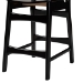 Baxton Studio Hesper Mid-Century Modern Dark Brown Finished Wood and Rattan 5-Piece Pub Set - RH253P-Natural Rattan/Dark Brown-5PC Pub Set
