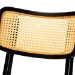 Baxton Studio Tafari Mid-Century Modern Dark Brown Finished Wood and Rattan Pub Set - RH254P-Natural Rattan/Dark Brown-5PC Pub Set
