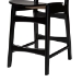 Baxton Studio Tafari Mid-Century Modern Dark Brown Finished Wood and Rattan Pub Set - RH254P-Natural Rattan/Dark Brown-5PC Pub Set