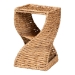 bali & pari Pelleas Modern Bohemian Natural Brown Seagrass and Wood End Table