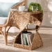 bali & pari Pelleas Modern Bohemian Natural Brown Seagrass and Wood End Table - F232-FT22-Waterhyacinth/Metal-End Table