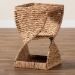 bali & pari Pelleas Modern Bohemian Natural Brown Seagrass and Wood End Table - F232-FT22-Waterhyacinth/Metal-End Table