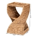 bali & pari Pelleas Modern Bohemian Natural Brown Seagrass and Wood End Table - F232-FT22-Waterhyacinth/Metal-End Table
