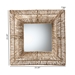 bali & pari Collice Modern Bohemian Metal and Natural Brown Seagrass Accent Wall Mirror - F232-FT25-Seagrass-Mirror