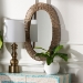 bali & pari Elwyn Modern Bohemian Metal and Natural Brown Seagrass Accent Wall Mirror - F232-FT27-Seagrass-Mirror