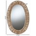 bali & pari Elwyn Modern Bohemian Metal and Natural Brown Seagrass Accent Wall Mirror - F232-FT27-Seagrass-Mirror