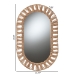 bali & pari Geona Modern Bohemian Metal and Natural Brown Seagrass Accent Wall Mirror - F232-FT28-Jute-Mirror