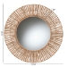 bali & pari Leala Modern Bohemian Metal and Natural Brown Seagrass Accent Wall Mirror - F232-FT30-Jute-Mirror