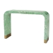 Baxton Studio Didrika Modern Bohemian Seafoam Green Mother of Pearl Console Table