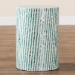 Baxton Studio Draven Modern Bohemian White and Blue Mother of Pearl End Table - F232-FT37-Accent Table