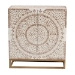 Baxton Studio Ercilia Modern Bohemian White and Rustic Brown Mother of Pearl Storage Cabinet - F232-FT43-Cabinet