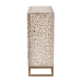 Baxton Studio Ercilia Modern Bohemian White and Rustic Brown Mother of Pearl Storage Cabinet - F232-FT43-Cabinet
