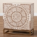 Baxton Studio Ercilia Modern Bohemian White and Rustic Brown Mother of Pearl Storage Cabinet - F232-FT43-Cabinet