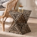 Baxton Studio Feronia Modern Bohemian Black and Bronze Mother of Pearl End Table - F232-FT46-Accent Table