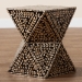 Baxton Studio Feronia Modern Bohemian Black and Bronze Mother of Pearl End Table - F232-FT46-Accent Table
