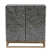 Baxton Studio Belenus Modern Bohemian Two-Tone Black and Grey Mother of Pearl and Gold Metal Storage Cabinet - F232-FT52-Cabinet