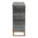 Baxton Studio Belenus Modern Bohemian Two-Tone Black and Grey Mother of Pearl and Gold Metal Storage Cabinet - F232-FT52-Cabinet