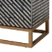 Baxton Studio Belenus Modern Bohemian Two-Tone Black and Grey Mother of Pearl and Gold Metal Storage Cabinet - F232-FT52-Cabinet