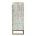 Baxton Studio Quintus Modern Bohemian Multicolor Mother of Pearl and Gold Metal Storage Cabinet - F232-FT53-Cabinet