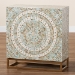 Baxton Studio Quintus Modern Bohemian Multicolor Mother of Pearl and Gold Metal Storage Cabinet - F232-FT53-Cabinet