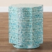Baxton Studio Olesia Modern Bohemian Blue Mother of Pearl End Table - F232-FT59-Accent Table