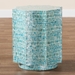Baxton Studio Olesia Modern Bohemian Blue Mother of Pearl End Table - F232-FT59-Wooden-Accent Table