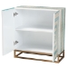 Baxton Studio Utari Modern Bohemian Two-Tone Beige and Blue Mother of Pearl and Gold Metal Storage Cabinet - F232-FT85- Cabinet