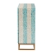 Baxton Studio Utari Modern Bohemian Two-Tone Beige and Blue Mother of Pearl and Gold Metal Storage Cabinet - F232-FT85- Cabinet