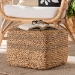 bali & pari Marella Modern Bohemian Natural Brown Seagrass Accent Footstool - F234-FT4-Seagrass/Waterhyacinth-Stool