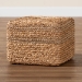 bali & pari Marella Modern Bohemian Natural Brown Seagrass Accent Footstool - F234-FT4-Seagrass/Waterhyacinth-Stool