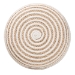 bali & pari Nequiel Modern Bohemian Natural Brown Seagrass and Woven Rope Ottoman Footstool - F234-FT5-Seagrass/Cotton-Stool