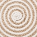 bali & pari Nequiel Modern Bohemian Natural Brown Seagrass and Woven Rope Ottoman Footstool - F234-FT5-Seagrass/Cotton-Stool